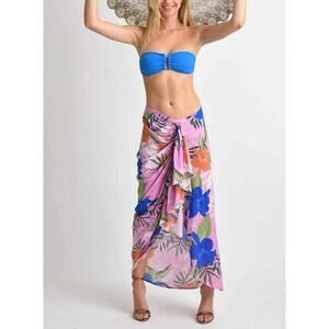 Muche et Muchette Tropical Flower Swim Cover Up Beach Skirt Size OS